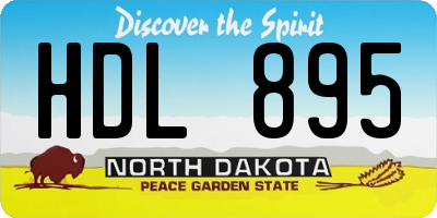 ND license plate HDL895