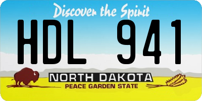 ND license plate HDL941