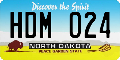 ND license plate HDM024