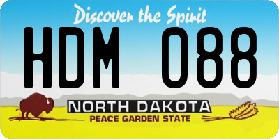 ND license plate HDM088