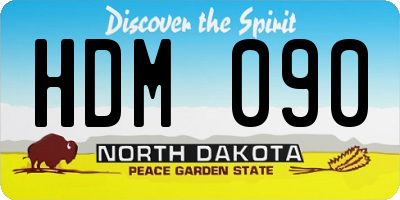 ND license plate HDM090