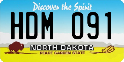 ND license plate HDM091