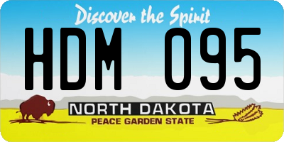 ND license plate HDM095