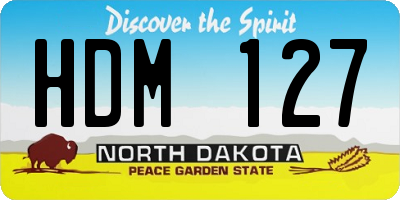 ND license plate HDM127