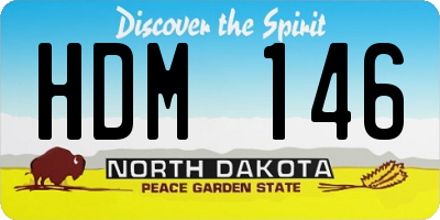 ND license plate HDM146