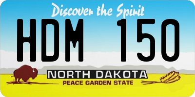 ND license plate HDM150
