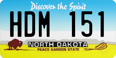 ND license plate HDM151