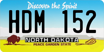 ND license plate HDM152