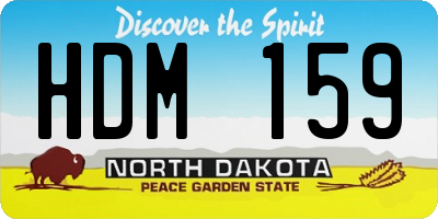 ND license plate HDM159