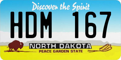 ND license plate HDM167