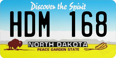 ND license plate HDM168