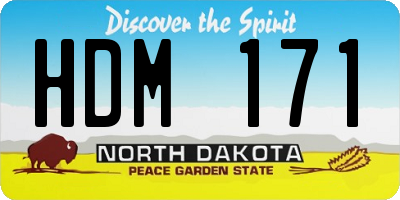 ND license plate HDM171