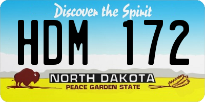 ND license plate HDM172