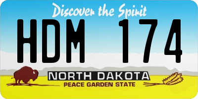 ND license plate HDM174