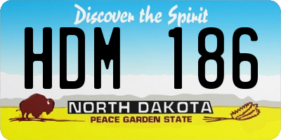 ND license plate HDM186