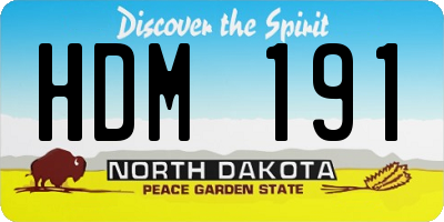 ND license plate HDM191