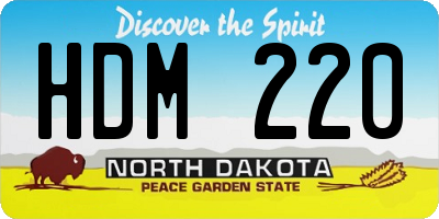 ND license plate HDM220