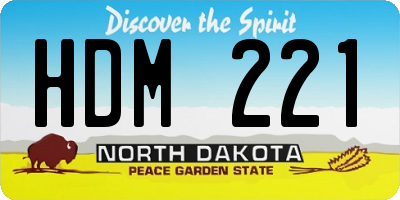 ND license plate HDM221