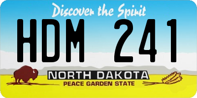 ND license plate HDM241