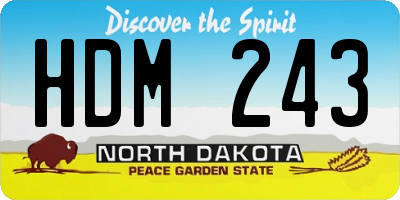 ND license plate HDM243
