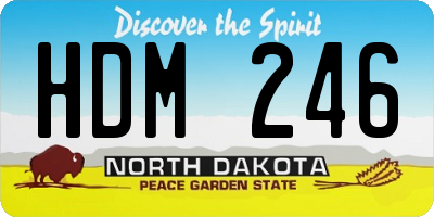 ND license plate HDM246