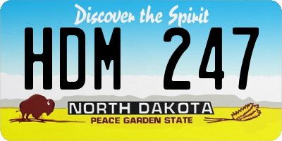 ND license plate HDM247
