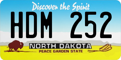 ND license plate HDM252