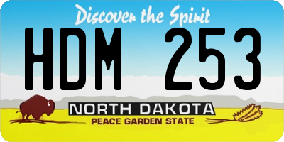 ND license plate HDM253