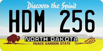 ND license plate HDM256