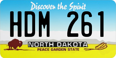 ND license plate HDM261