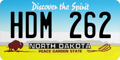 ND license plate HDM262