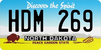 ND license plate HDM269