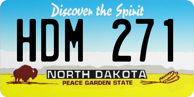 ND license plate HDM271