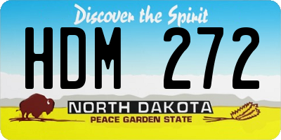 ND license plate HDM272