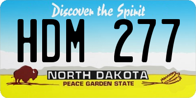 ND license plate HDM277