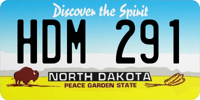 ND license plate HDM291