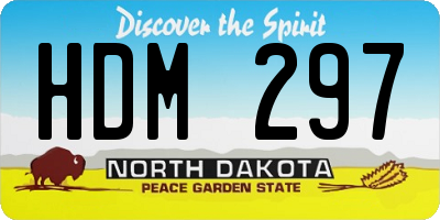 ND license plate HDM297
