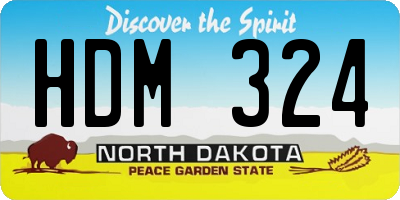 ND license plate HDM324