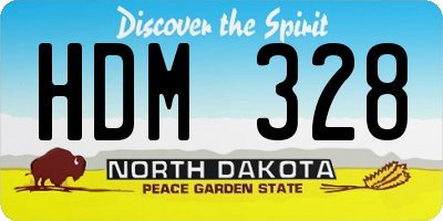 ND license plate HDM328