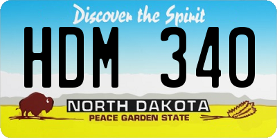 ND license plate HDM340