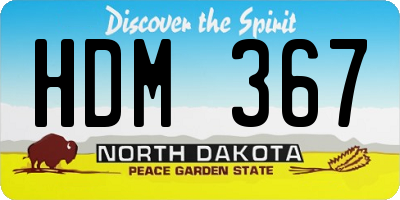 ND license plate HDM367