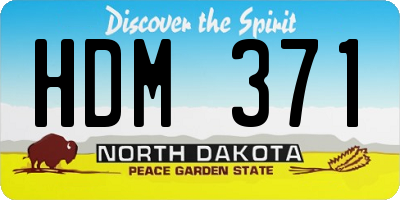 ND license plate HDM371