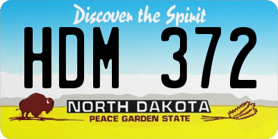ND license plate HDM372