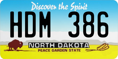 ND license plate HDM386