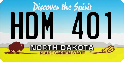 ND license plate HDM401