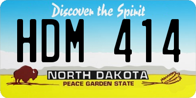 ND license plate HDM414