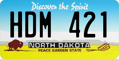 ND license plate HDM421