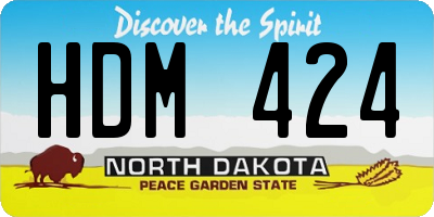 ND license plate HDM424