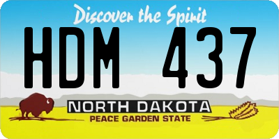 ND license plate HDM437