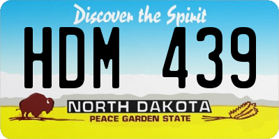 ND license plate HDM439